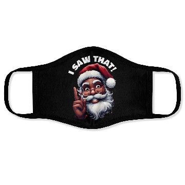 Discover Santa's Watching Festive African American Santa Face Masks