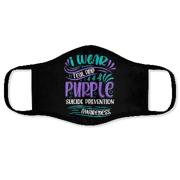 Discover Wellness Collection - I Wear Purple & Teal Face Masks