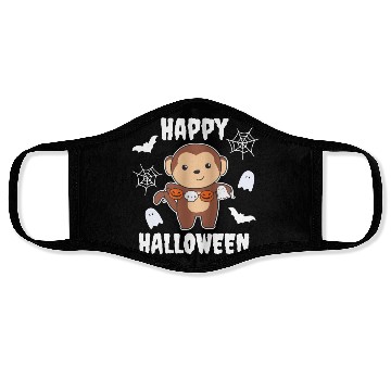 Discover Monkey Happy Halloween Pumpkin Bat Costume Face Masks