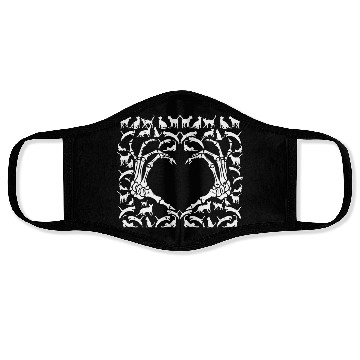 Discover Skeletal Cat-titude: A Spooky Love Face Masks