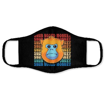 Discover Retro Golden Snub Nosed Monkey Cute Monkey Face Face Masks