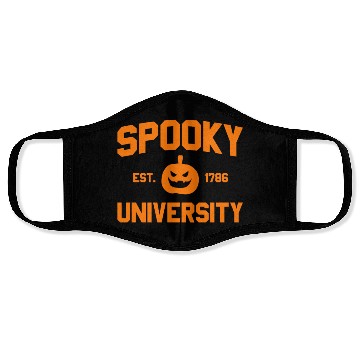 Discover Spooky University Established 1786 Pumpkin Uspooky Face Masks
