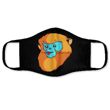 Discover Cute Monkey Face Golden Snub Nosed Monkey Lover Face Masks