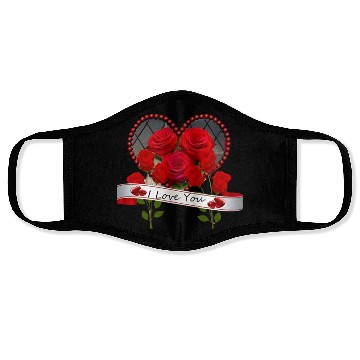 Discover i love you Face Masks