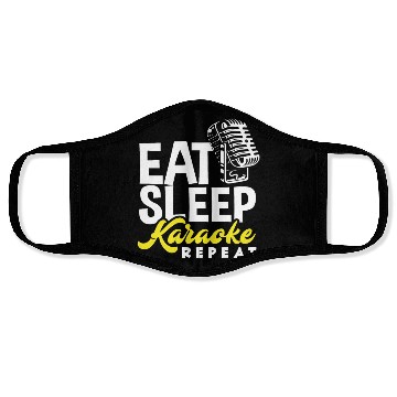 Discover Eat Sleep Karaoke Repeat Microphone Music Face Masks