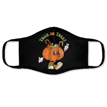 Discover Groovy Pumpkin-Trick or Treat. Face Masks