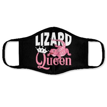 Discover Bearded Dragon Lizard Lover Girl Lizard Queen Face Masks
