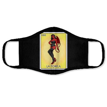 Discover La Toxica Card Funny Toxic Women's La Toxica Face Masks