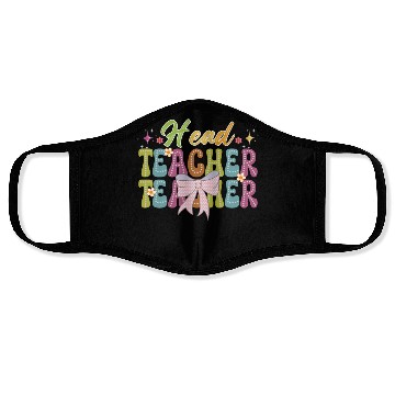 Discover Head Teacher Coquette Bow , Teacher Design Face Masks