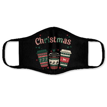 Discover Christmas Coffee – Festive coffee design Face Masks