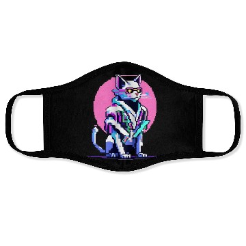 Discover Cyberpunk Blade Cat Face Masks