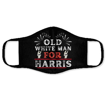 Discover Old White Man For Harris, US 2024 Election Design Face Masks