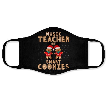 Discover Music Teacher Of Smart Cookies Christmas Pajamas Face Masks