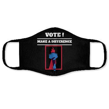Discover Vote For Liberty and Freedom Face Masks