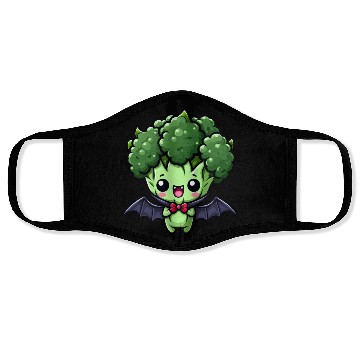 Discover Cute Halloween Broccoli Vampire Cartoon Face Masks