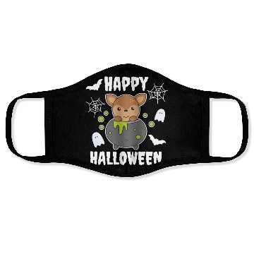 Discover Deer Happy Halloween Cauldron Bat Face Masks