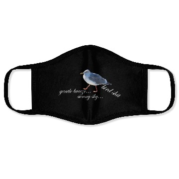Discover sun sea atlantic coast seagull holidays bird shit Face Masks