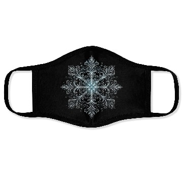 Discover Elegant Snowflake Intricate Glow Winter 2 Face Masks