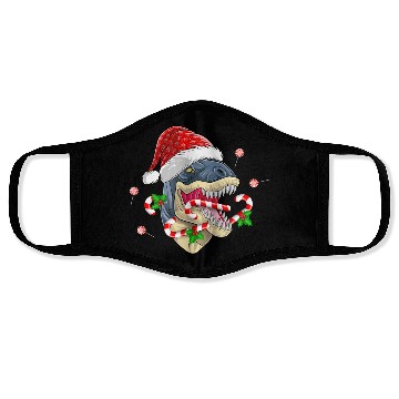 Discover Santasaurus Rex Dinosaur xmas Santa Hat Santa Hat Face Masks