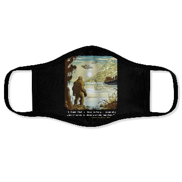 Discover Funny Bigfoot Philosophy Loch Ness Monster UFOs Face Masks