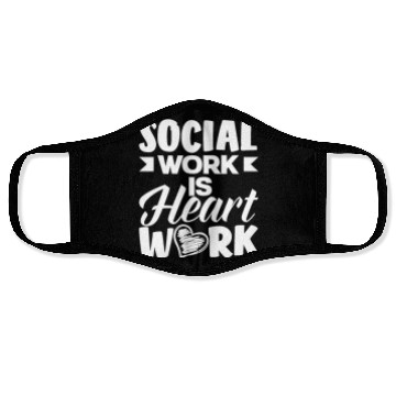 Discover Social Work Is Heart Work Face Masks