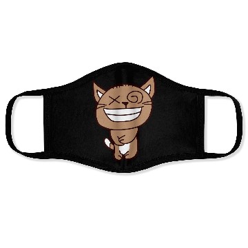 Discover Crazy Cat Weird Funny Eyes Cool Grimace Cartoon Face Masks