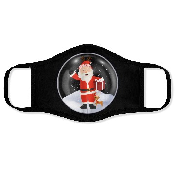 Discover Santa’s Joy: Christmas Snow Globe Face Masks