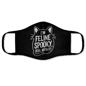 Discover I’m Feline Spooky Cat Halloween Saying Face Masks