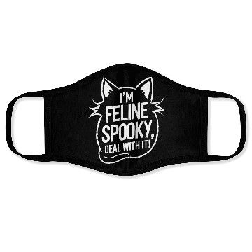 Discover I’m Feline Spooky Cat Halloween Saying Face Masks