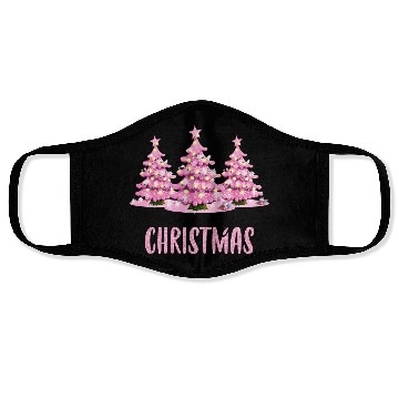 Discover Merry Christmas Letter Xmas Tree Graphic Print Face Masks