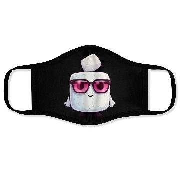 Discover Kawaii Marshmallow with Sunglasses Face Masks