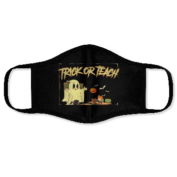 Discover Trick or Teach for Teachers Halloween Vintage 2024 Face Masks