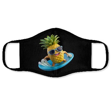 Discover Pineapple Surfer Face Masks