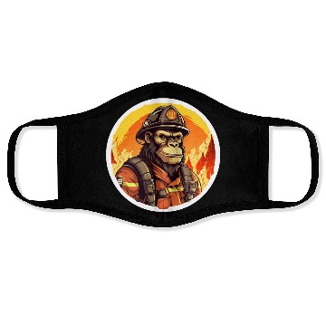 Discover Firewoman monkey / Firefighter Face Masks