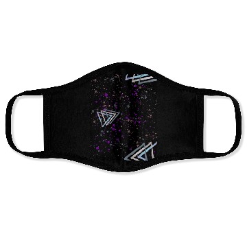 Discover Abstract Purple Triangles Face Masks