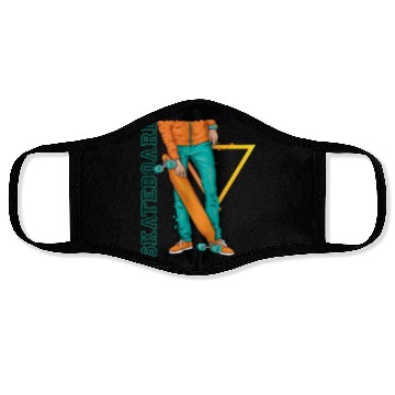 Discover Skateboarding Design for Hardcore Skaters Face Masks