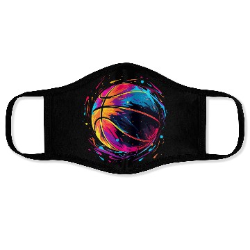 Discover Retro Basketball Synthwave Face Masks