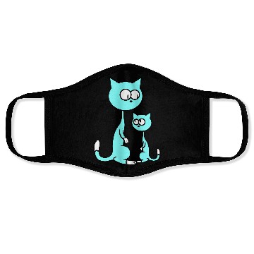 Discover 2 Curious Cats Looking Funny Mom Dad Little Kid Face Masks