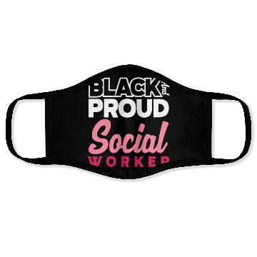 Discover Black And Proud Social Worker Face Masks