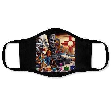 Discover New Mexico Zia Symbol Face Masks