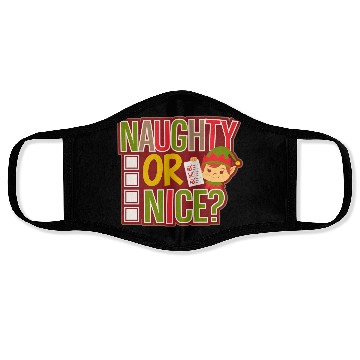 Discover Playful Elf Naughty or Nice Holiday Fun Face Masks