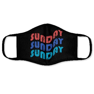 Discover text sunday with theme Tipografi eksperimental Face Masks