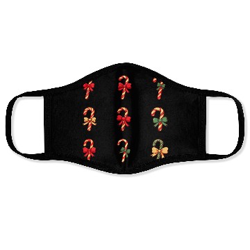 Discover christmas cheer candy cane Face Masks