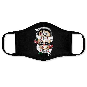 Discover I'm Fine Beat up Gentleman Face Masks