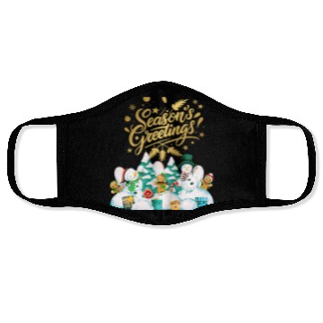 Discover Seasons greetings with friends Face Masks