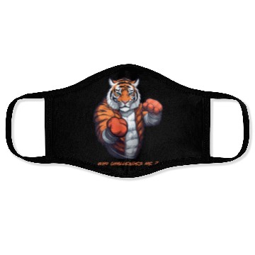 Discover tiger boxer, Don`t challenge me Face Masks