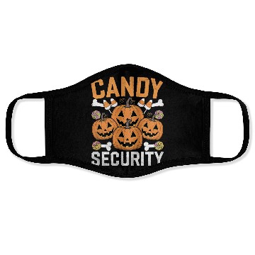 Discover Candy Security Halloween Design Face Masks