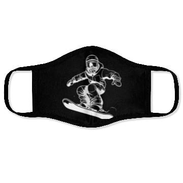 Discover Snowboarding Guy Sketch Face Masks