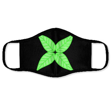 Discover Small Star Leaf Green Pretty Autumn Nature Leaflet Face Masks