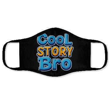 Discover Cool Story bro Blue and Yellow Face Masks